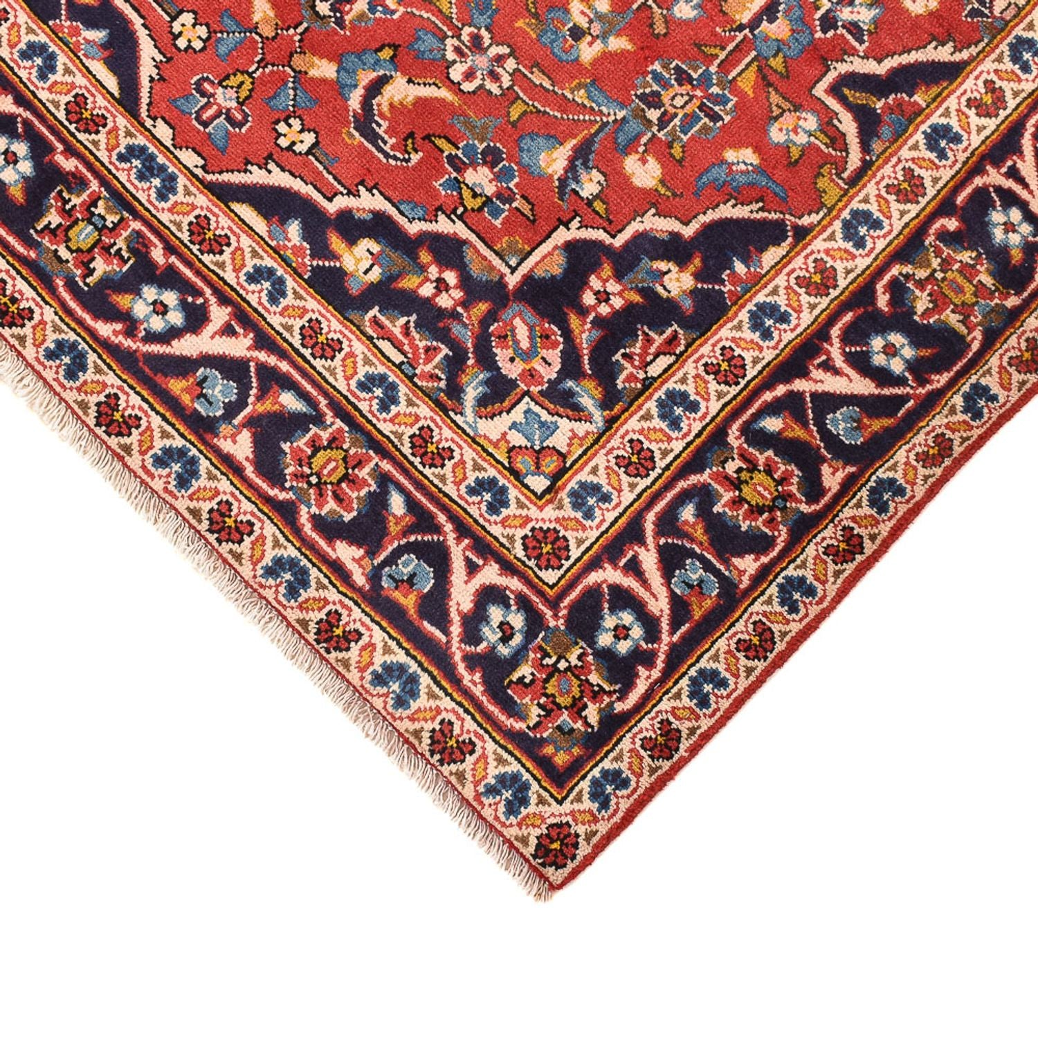 Tapis persan - Keshan - 145 x 97 cm - rouge clair