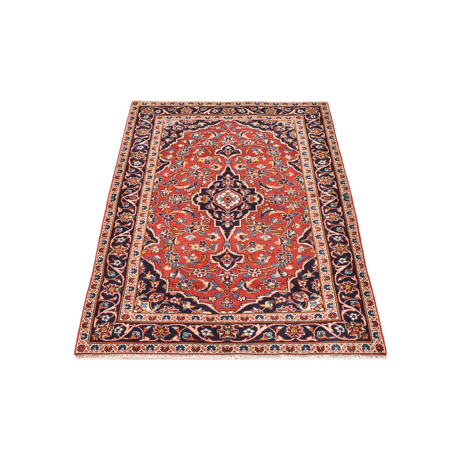 Tapis persan - Keshan - 145 x 97 cm - rouge clair
