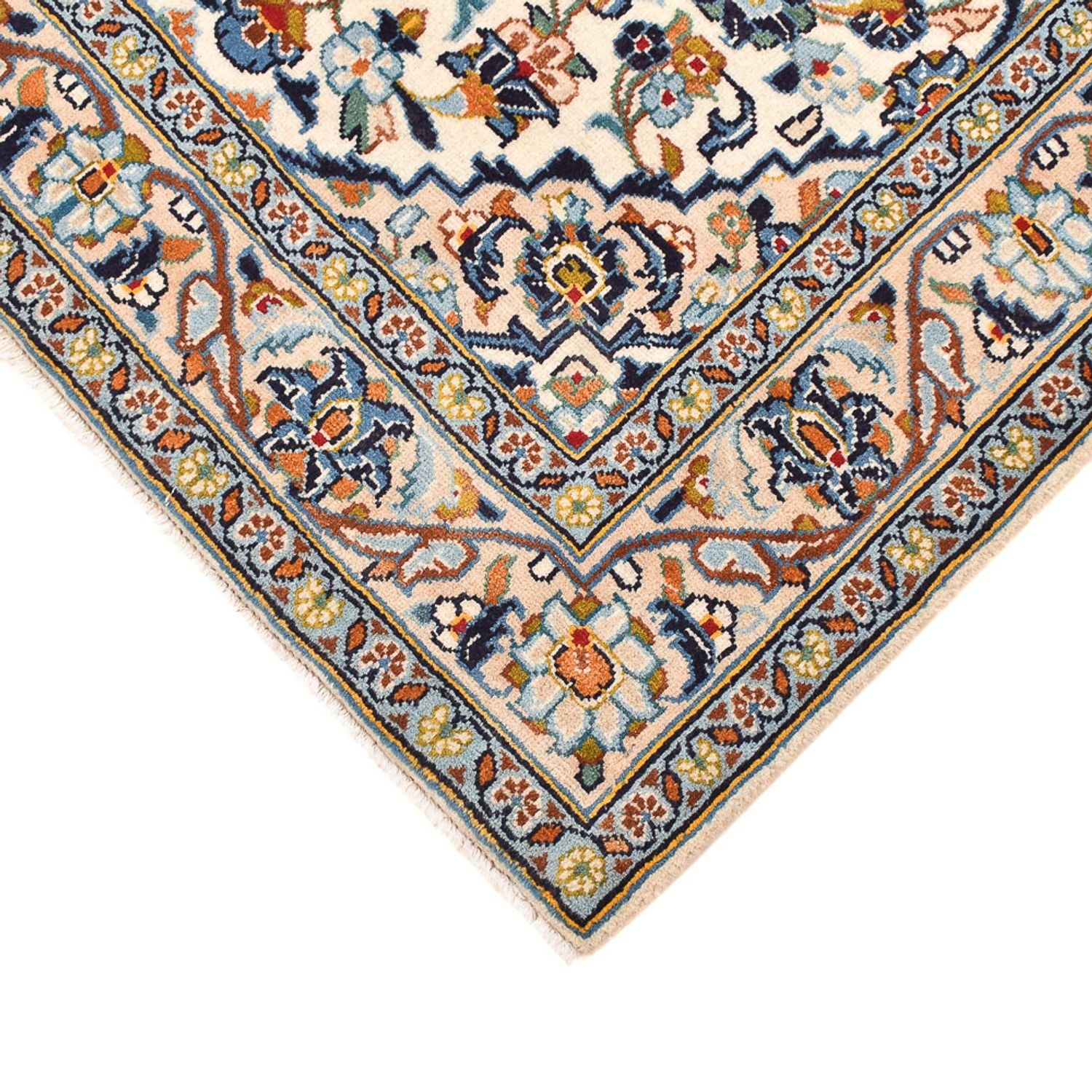 Tapis persan - Keshan - 141 x 96 cm - beige clair