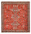 Tapis persan - Nomadic carré  - 184 x 165 cm - rouge
