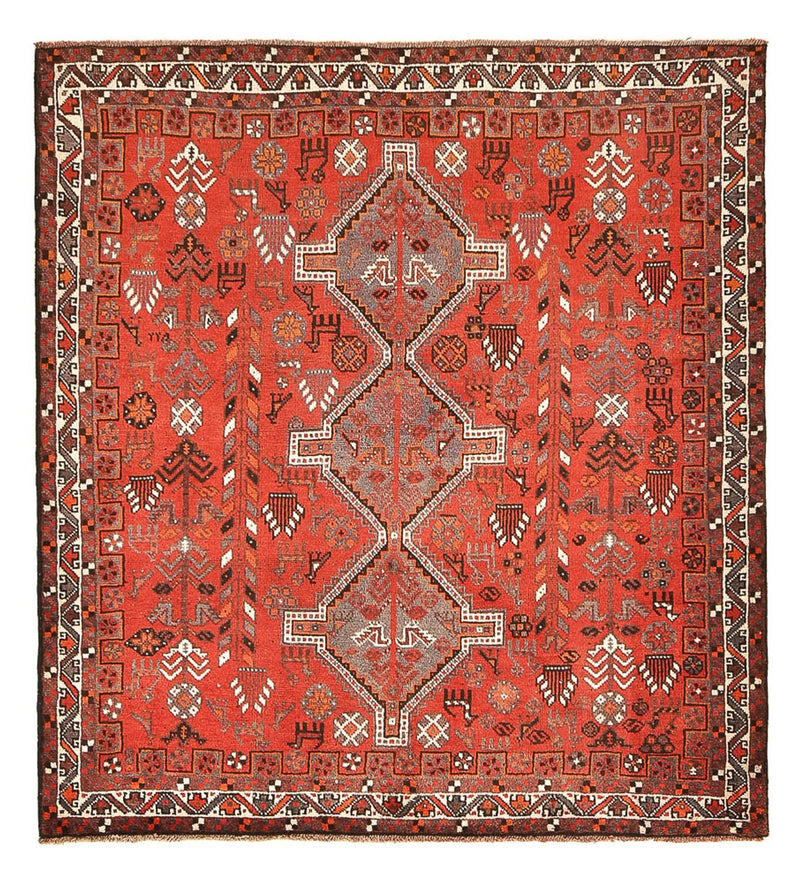 Tapis persan - Nomadic carré  - 184 x 165 cm - rouge