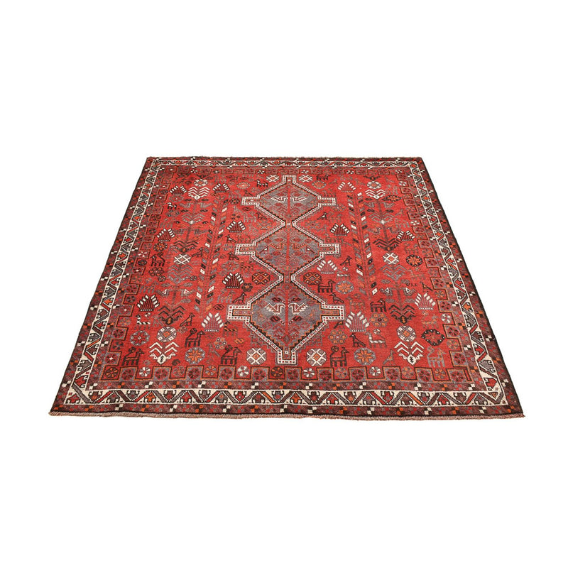 Tapis persan - Nomadic carré  - 184 x 165 cm - rouge