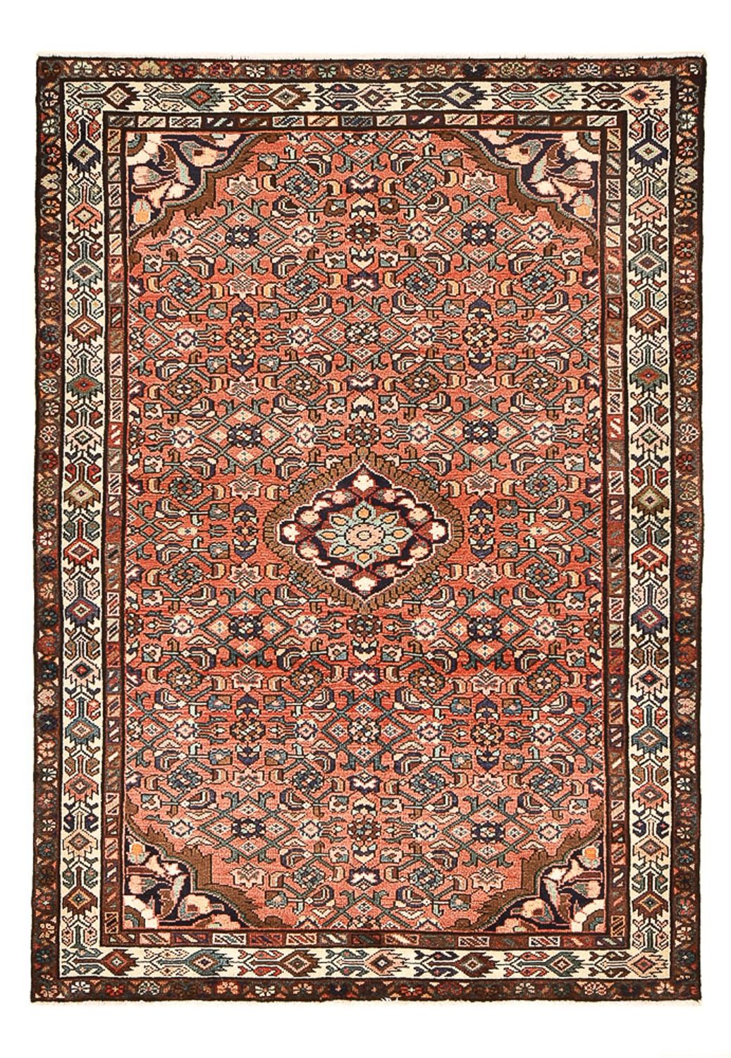 Tapis persan - Nomadic - 222 x 148 cm - rouge clair