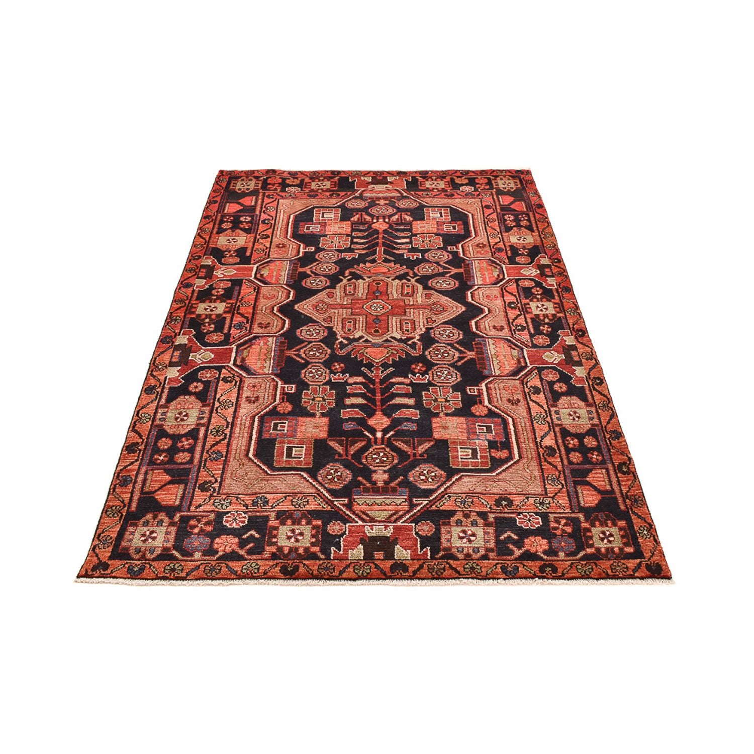 Tapis persan - Nomadic - 222 x 140 cm - rouge clair