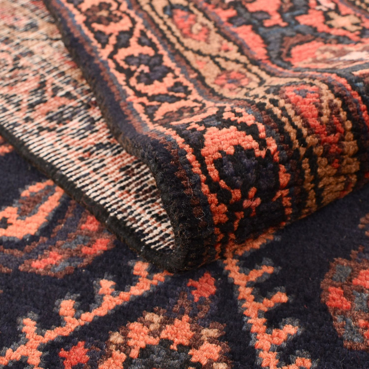 Tapis de couloir Tapis persan - Nomadic - 205 x 108 cm - bleu foncé