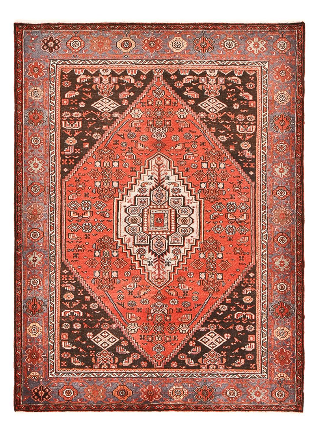 Tapis persan - Bidjar - 205 x 147 cm - rouge