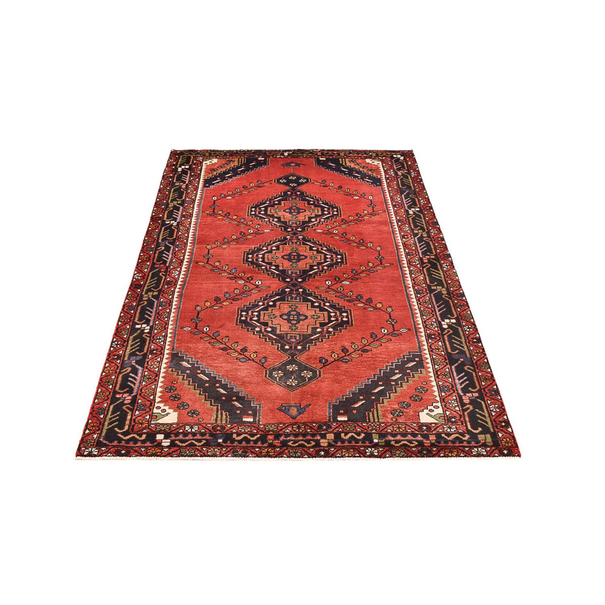 Tapis persan - Nomadic - 202 x 138 cm - rouge