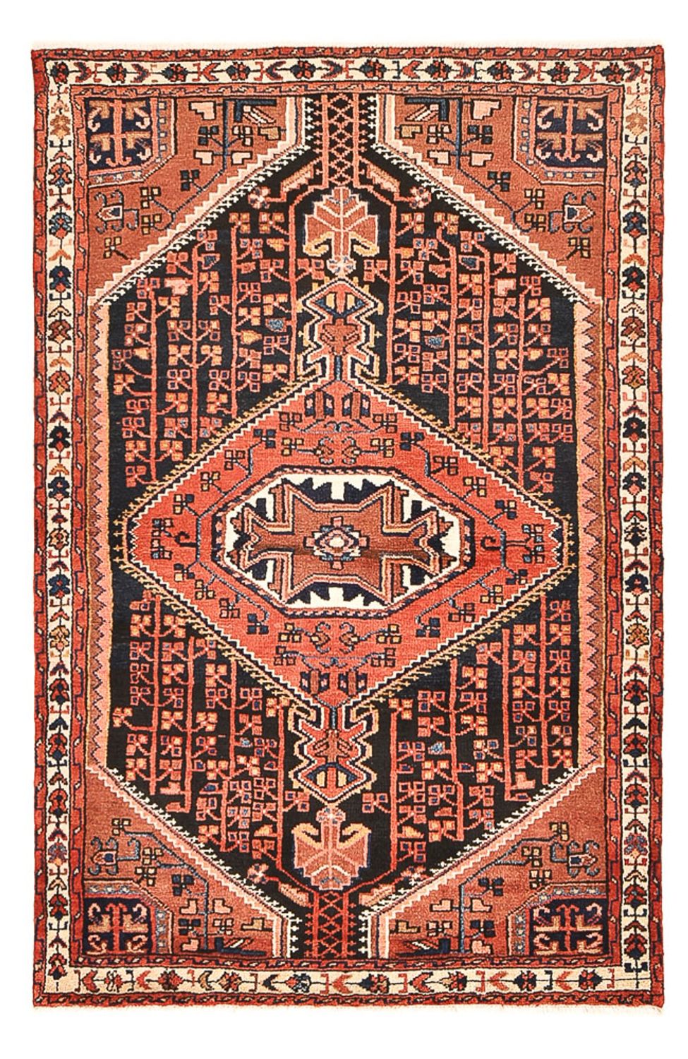 Tapis persan - Nomadic - 183 x 117 cm - rouge clair
