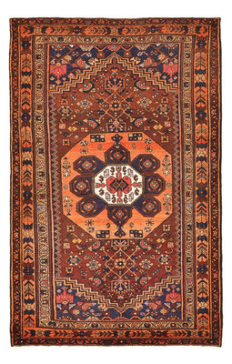 Tapis persan - Bidjar - 210 x 130 cm - rouge foncé