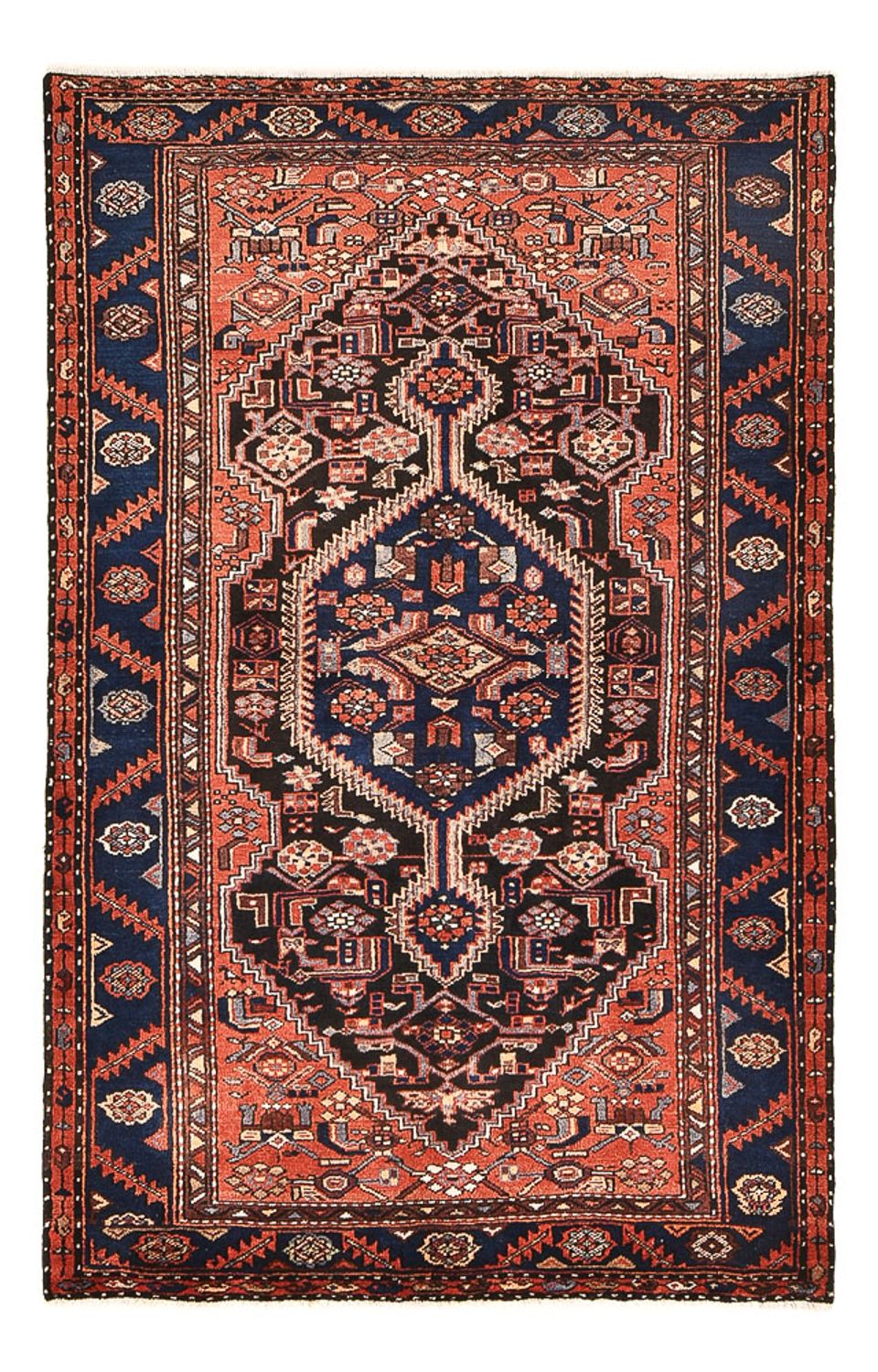 Tapis persan - Bidjar - 206 x 132 cm - rouge clair