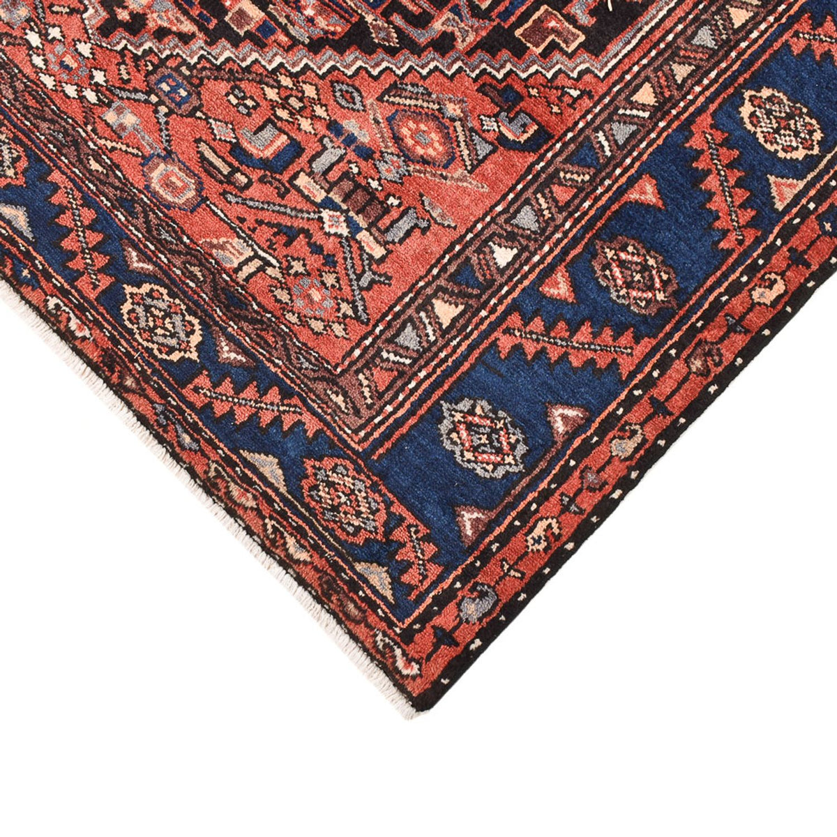 Tapis persan - Bidjar - 206 x 132 cm - rouge clair