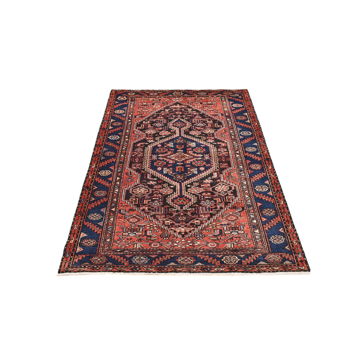 Tapis persan - Bidjar - 206 x 132 cm - rouge clair