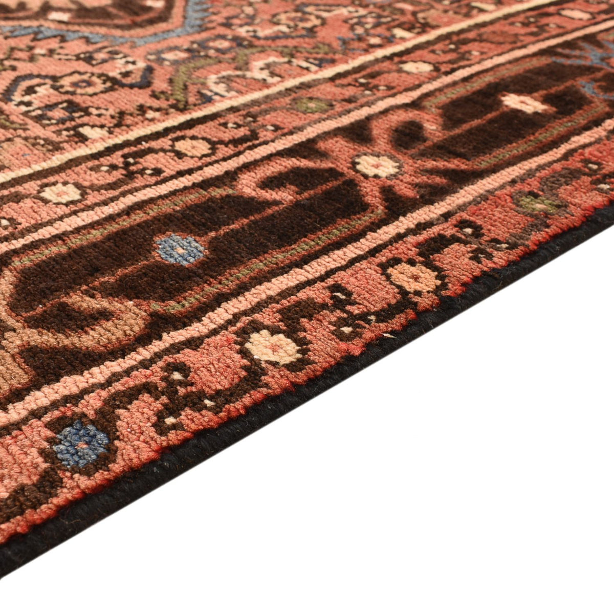 Tapis persan - Nomadic - 220 x 156 cm - rouge clair