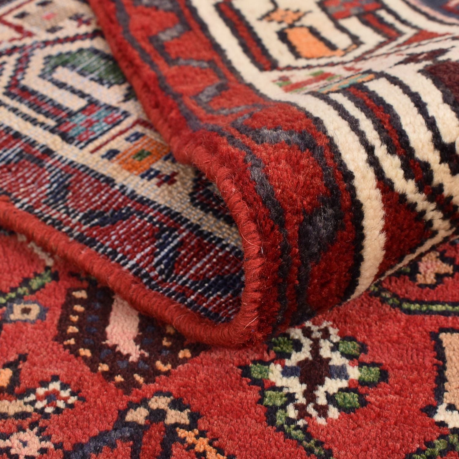 Tapis de couloir Tapis persan - Nomadic - 373 x 87 cm - rouge