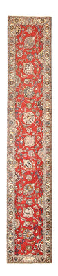Tapis de couloir Tapis persan - Tabriz - 398 x 72 cm - rouge
