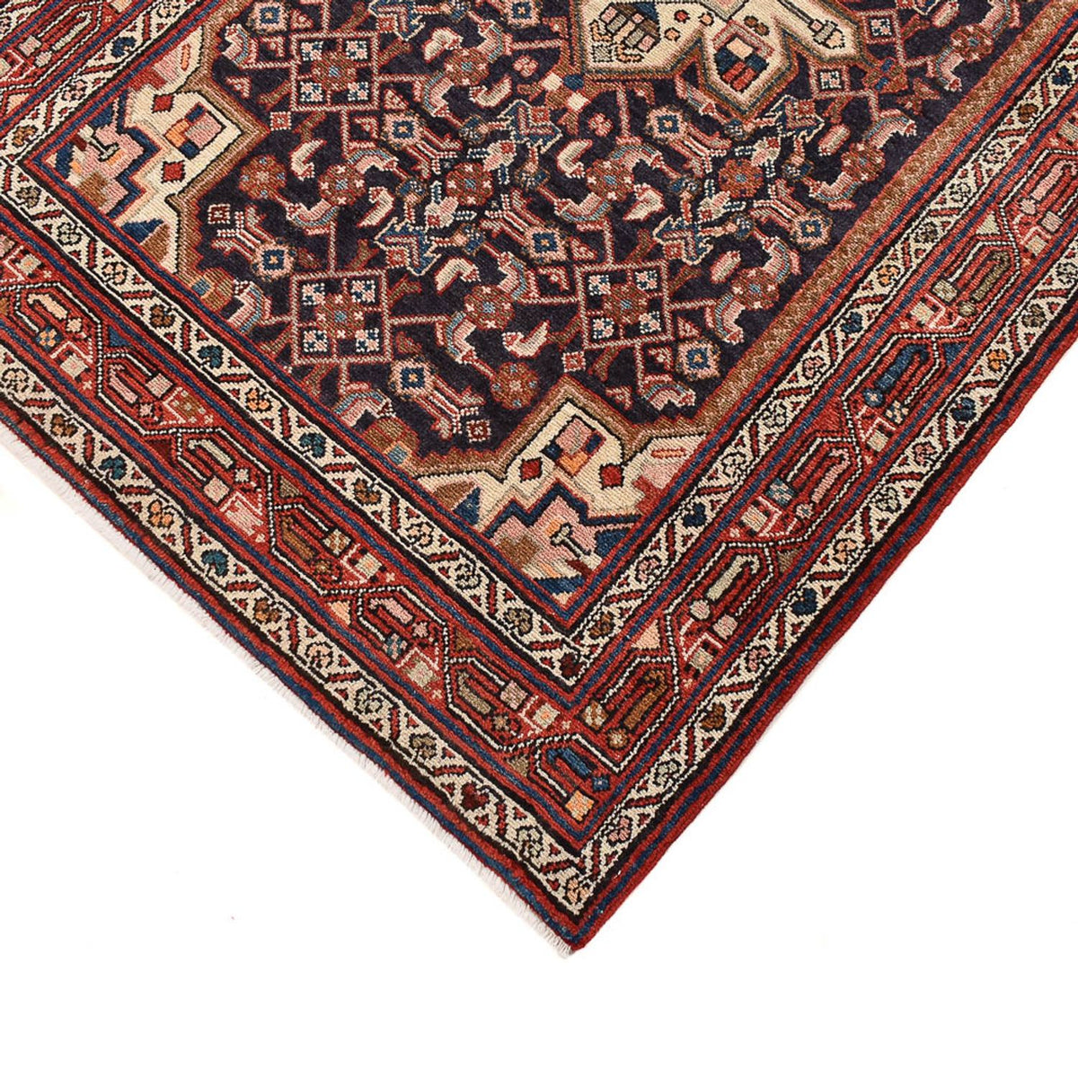 Tapis de couloir Tapis persan - Nomadic - 412 x 114 cm - rouge foncé