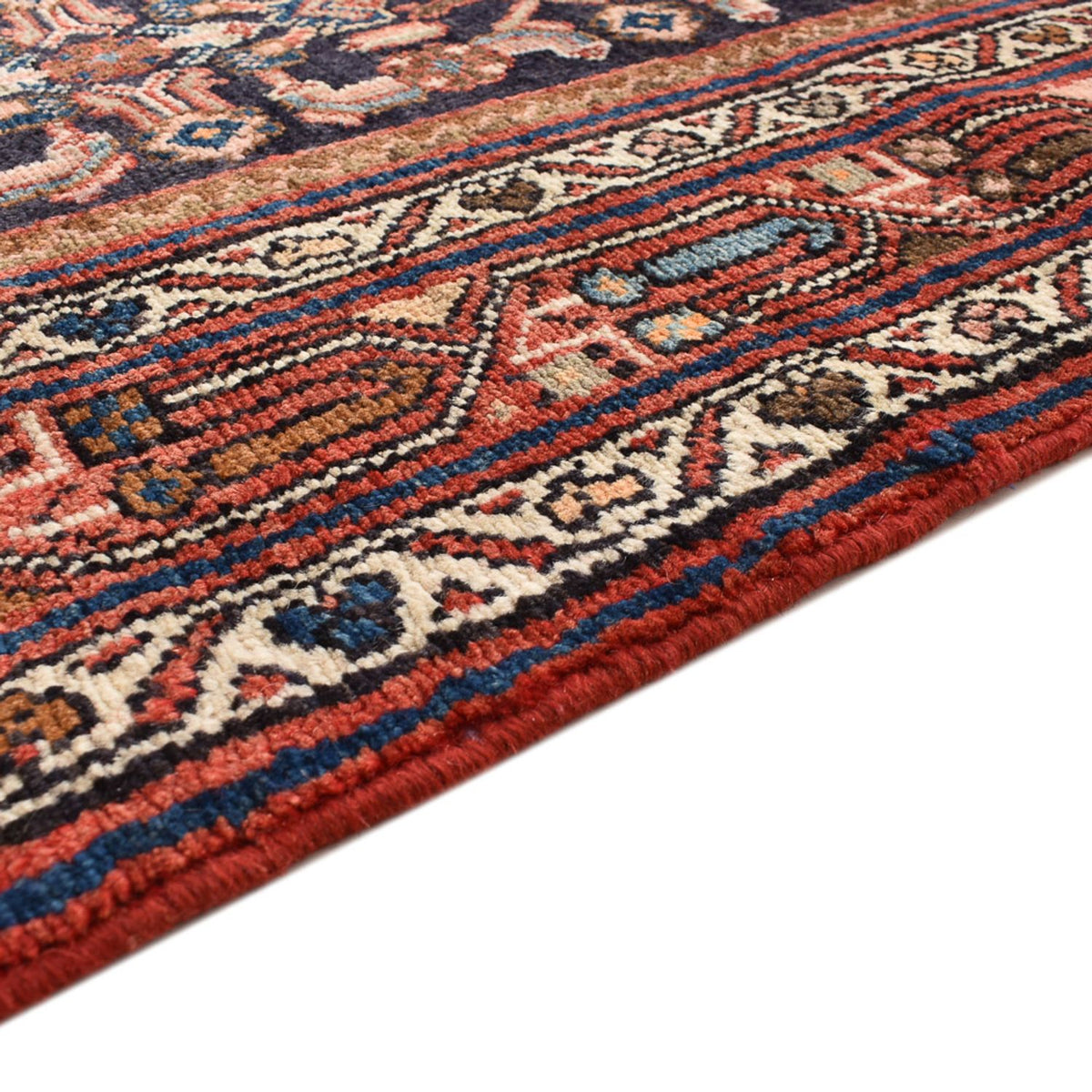Tapis de couloir Tapis persan - Nomadic - 412 x 114 cm - rouge foncé