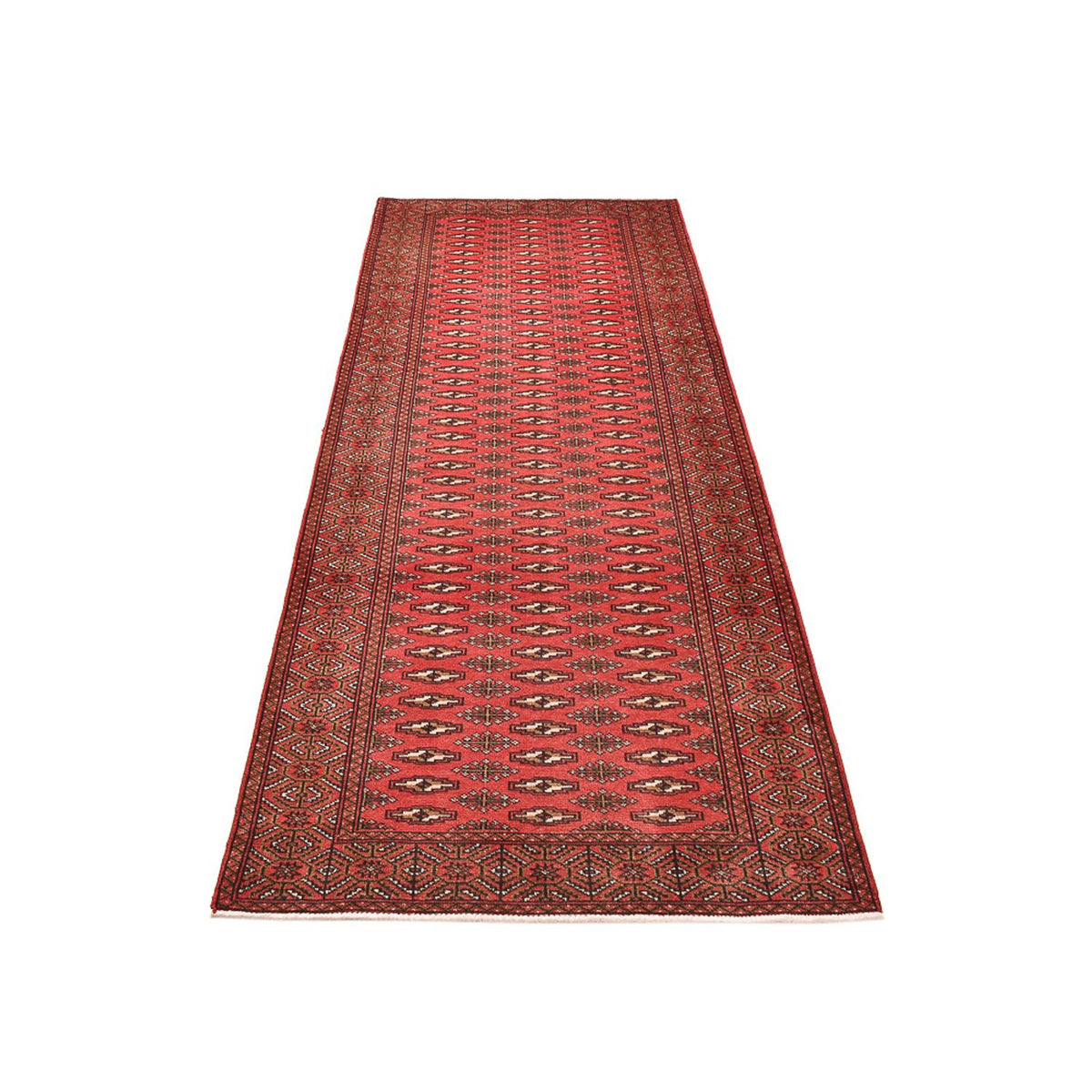 Tapis de couloir Tapis Turkaman - 276 x 102 cm - rouge