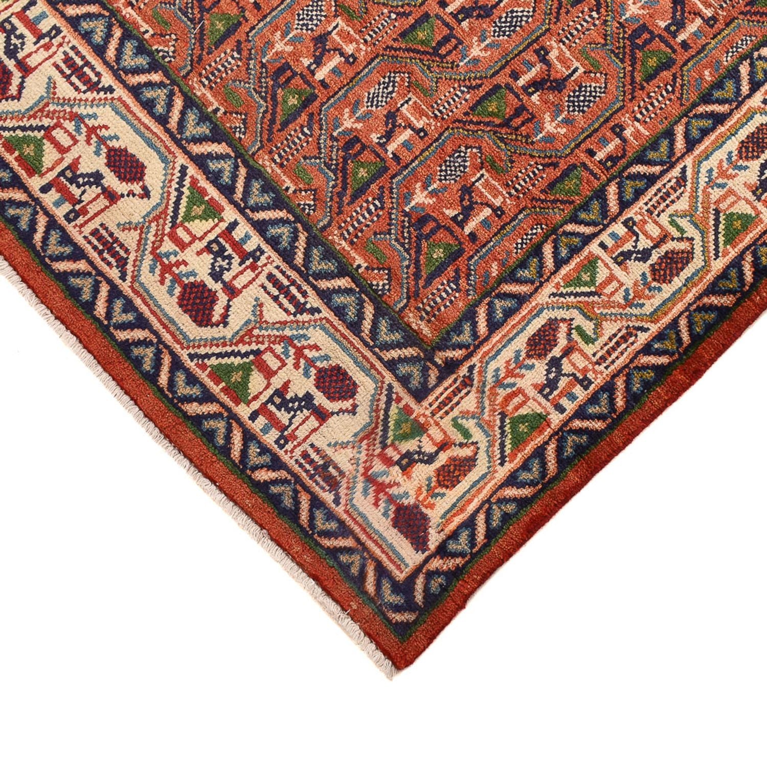 Tapis de couloir Tapis persan - Mir - 245 x 100 cm - rouge clair