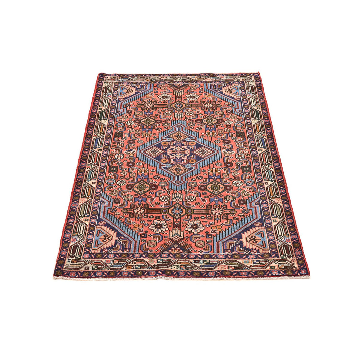 Tapis persan - Nomadic - 146 x 98 cm - rouge clair