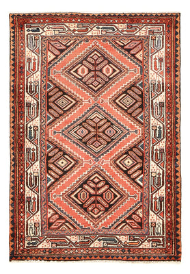 Tapis persan - Nomadic - 140 x 97 cm - rouge clair