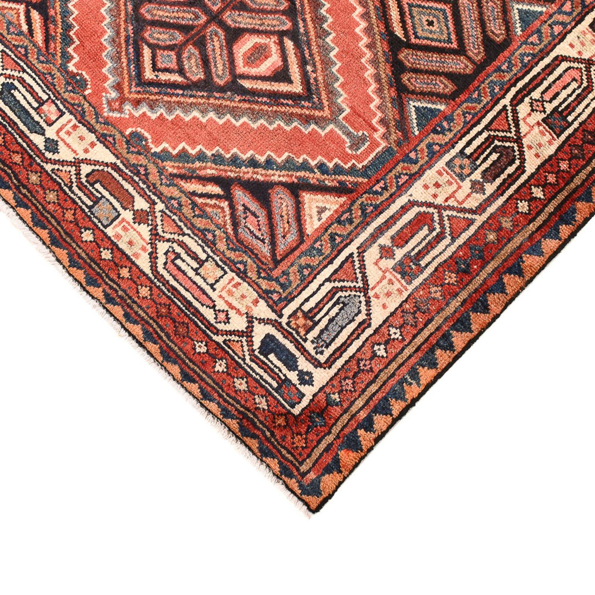 Tapis persan - Nomadic - 140 x 97 cm - rouge clair
