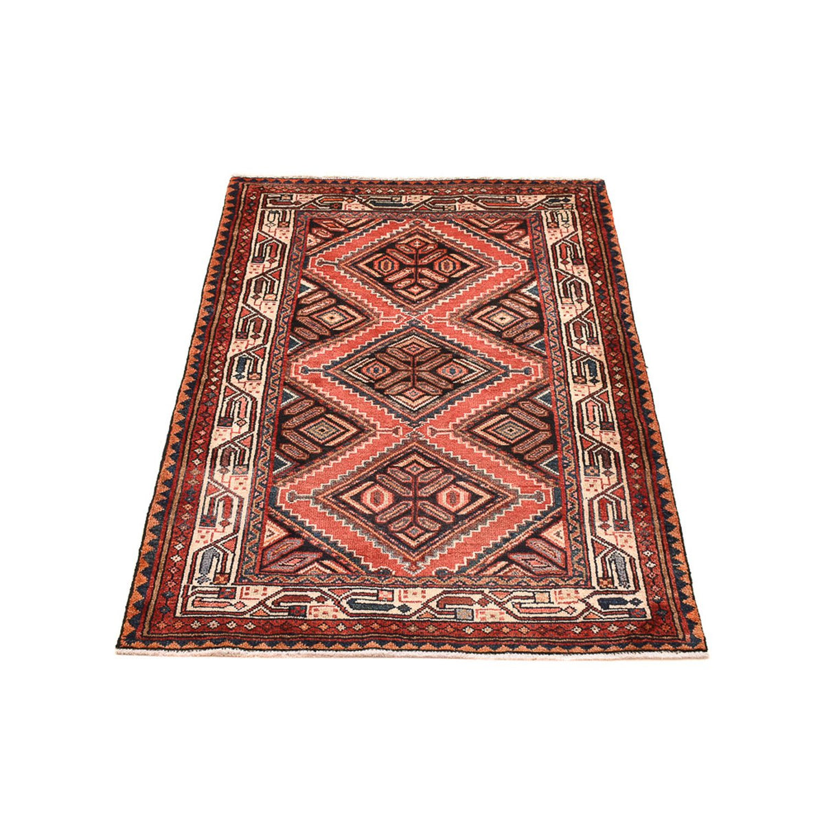 Tapis persan - Nomadic - 140 x 97 cm - rouge clair