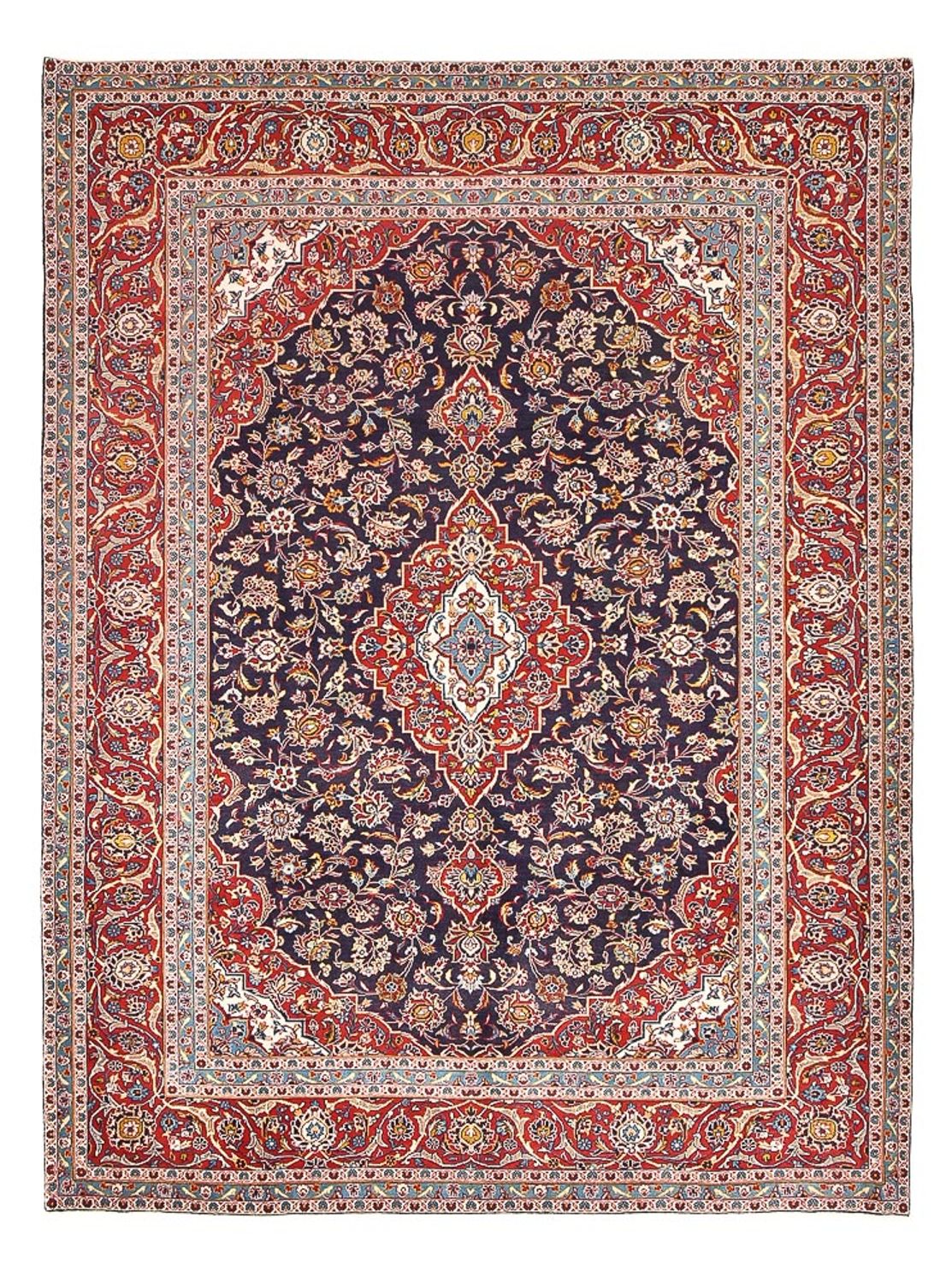 Tapis persan - Keshan - 340 x 255 cm - rouge foncé