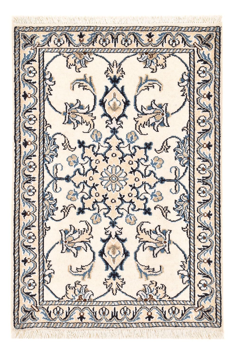 Tapis persan - Nain - 89 x 60 cm - crème