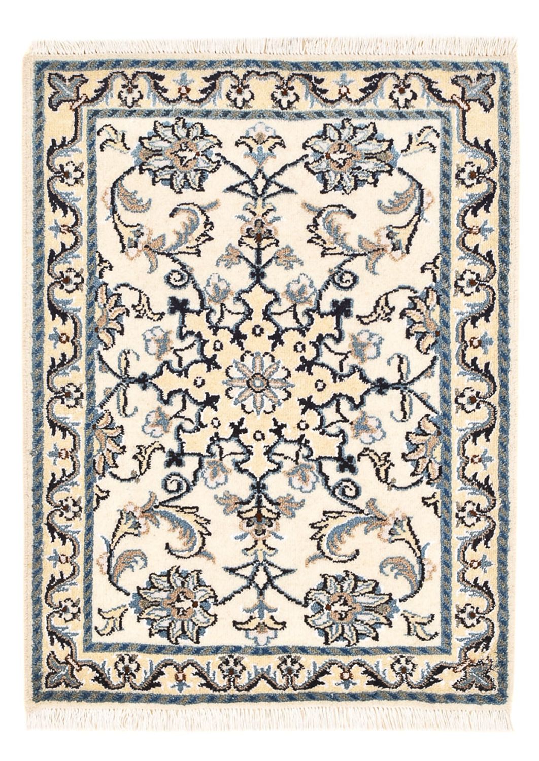 Tapis persan - Nain - 84 x 59 cm - crème