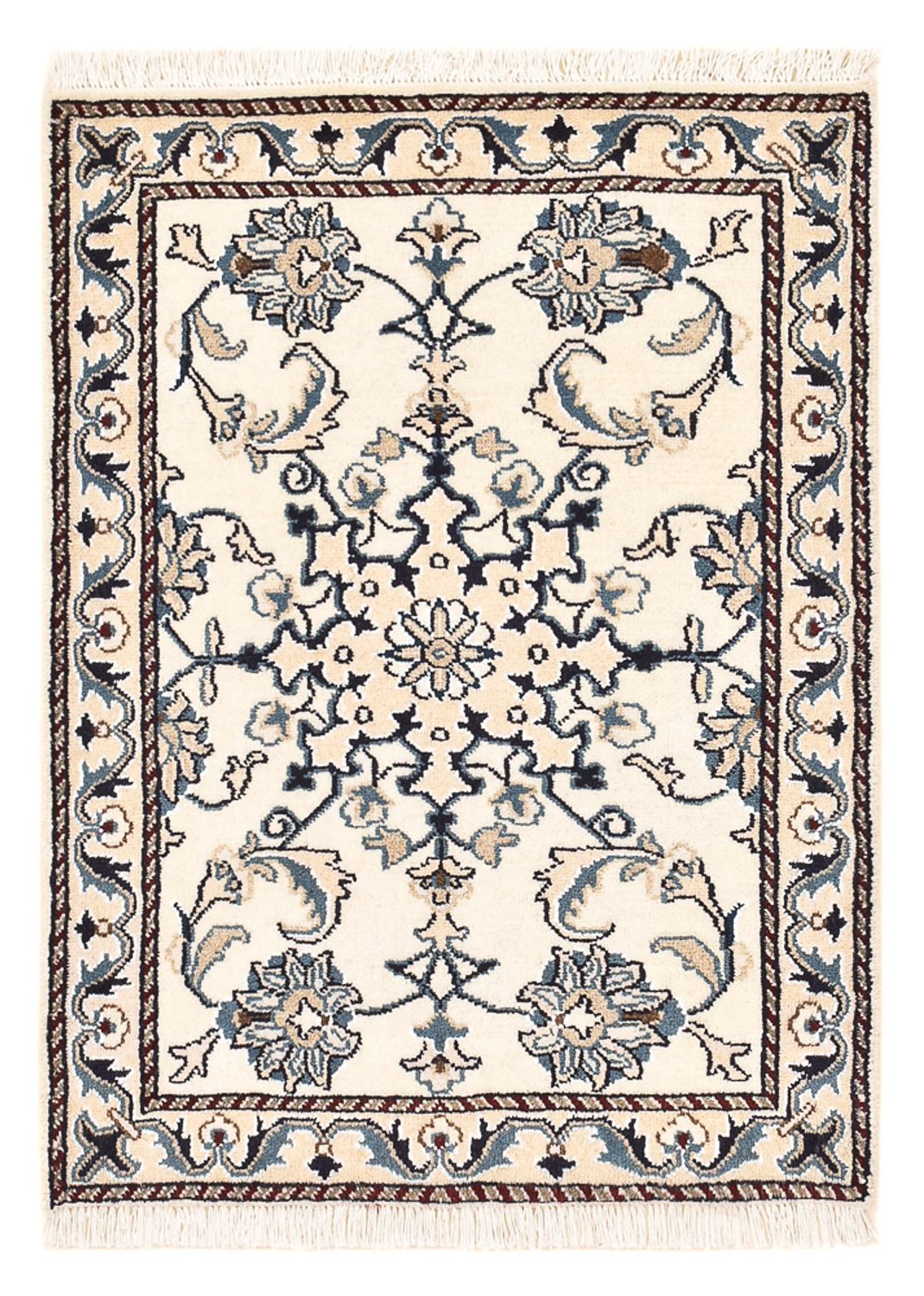 Tapis persan - Nain - 89 x 61 cm - crème