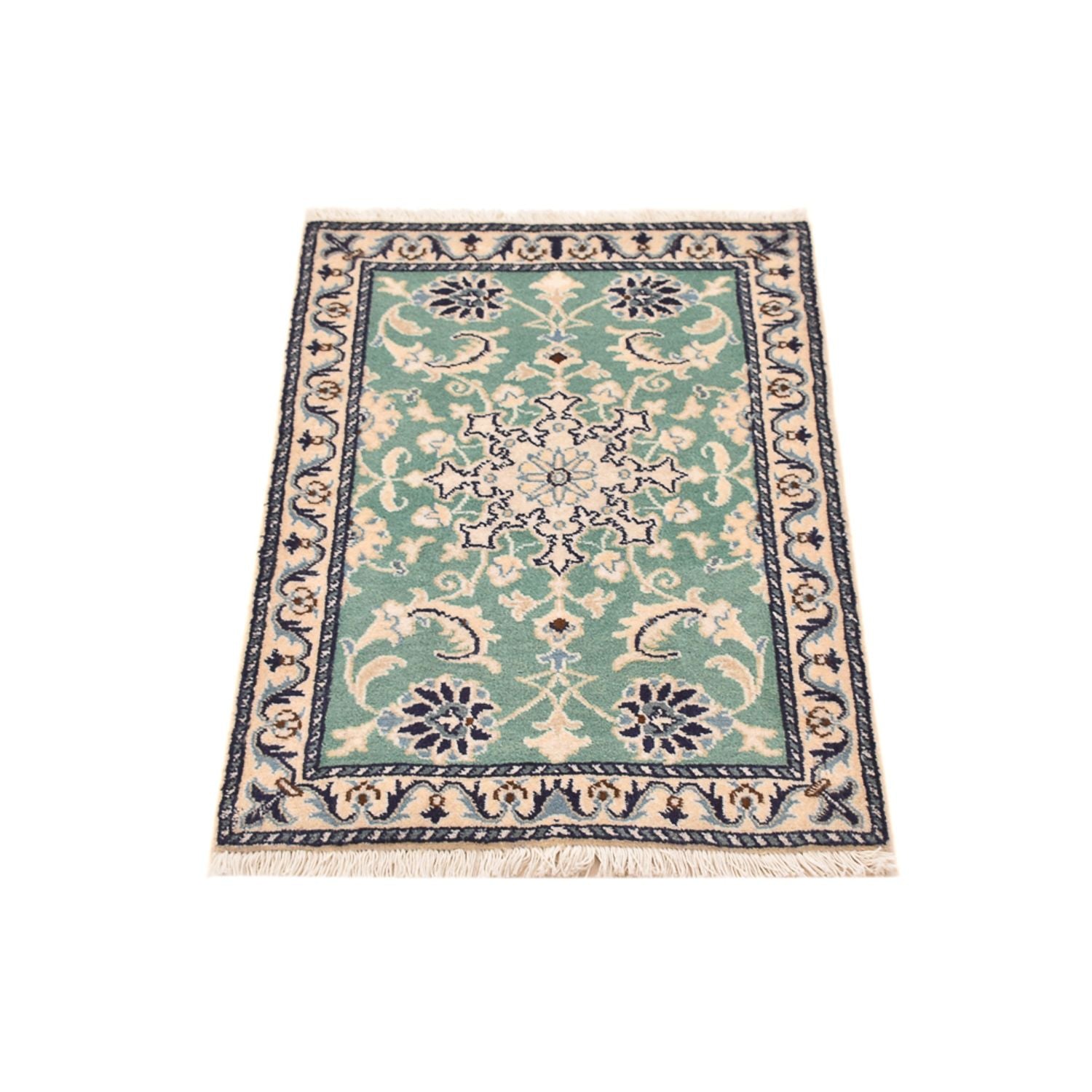 Tapis persan - Nain - 87 x 60 cm - vert clair