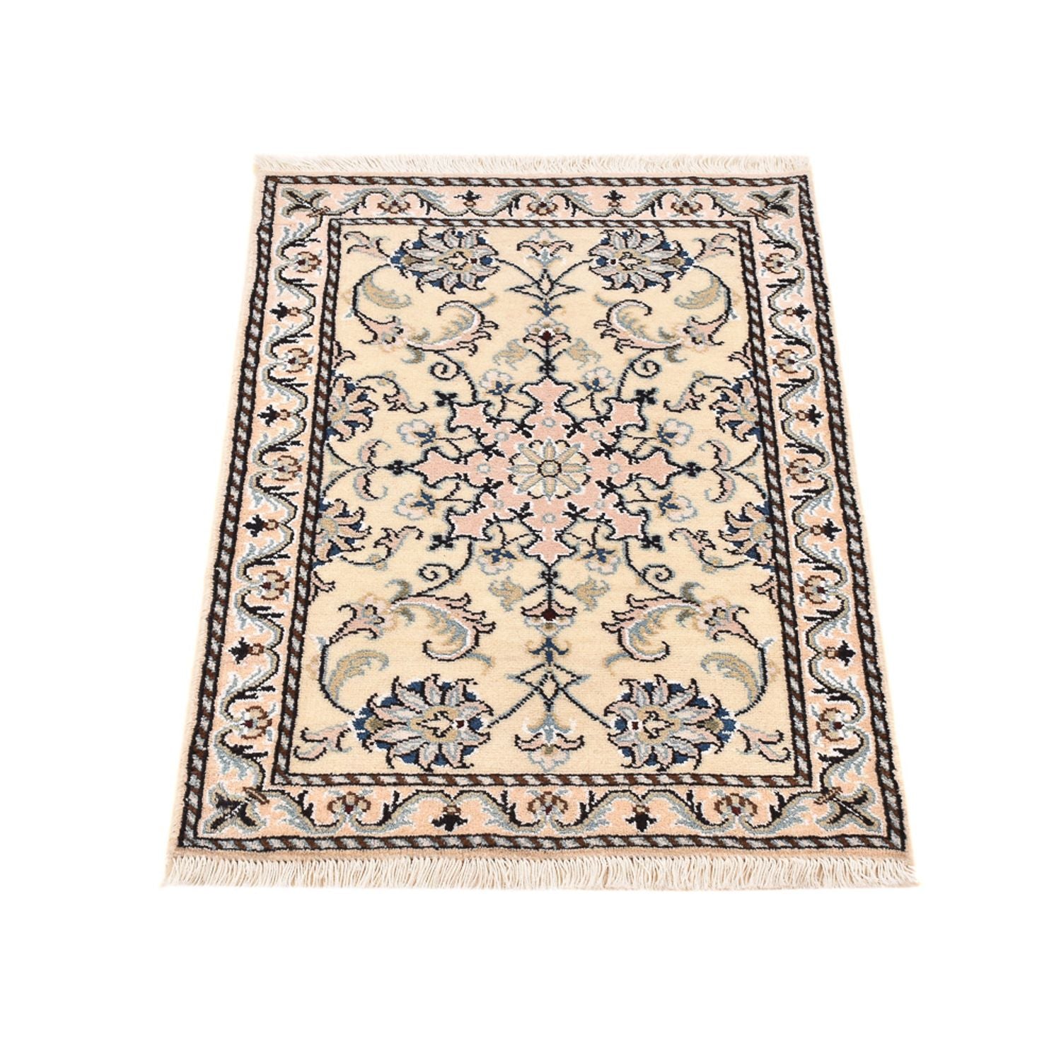Tapis persan - Nain - 87 x 57 cm - beige
