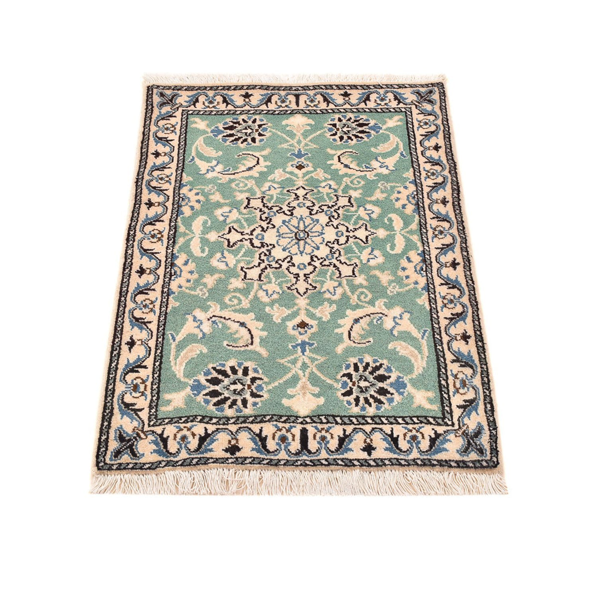 Tapis persan - Nain - 87 x 59 cm - vert clair