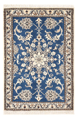 Tapis persan - Nain - 88 x 60 cm - bleu