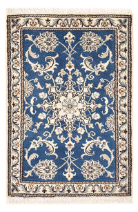Tapis persan - Nain - 88 x 60 cm - bleu