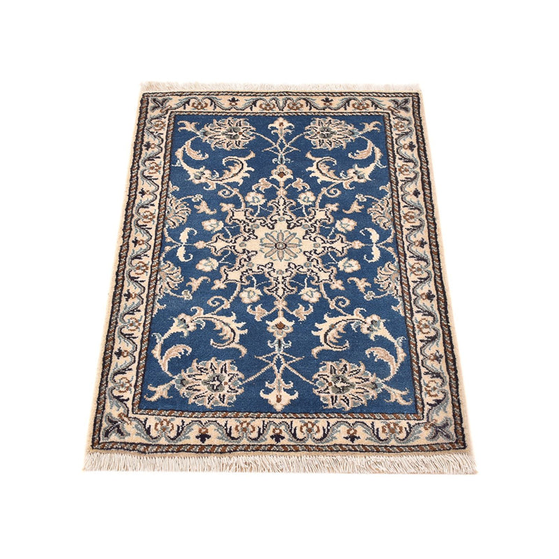 Tapis persan - Nain - 88 x 60 cm - bleu