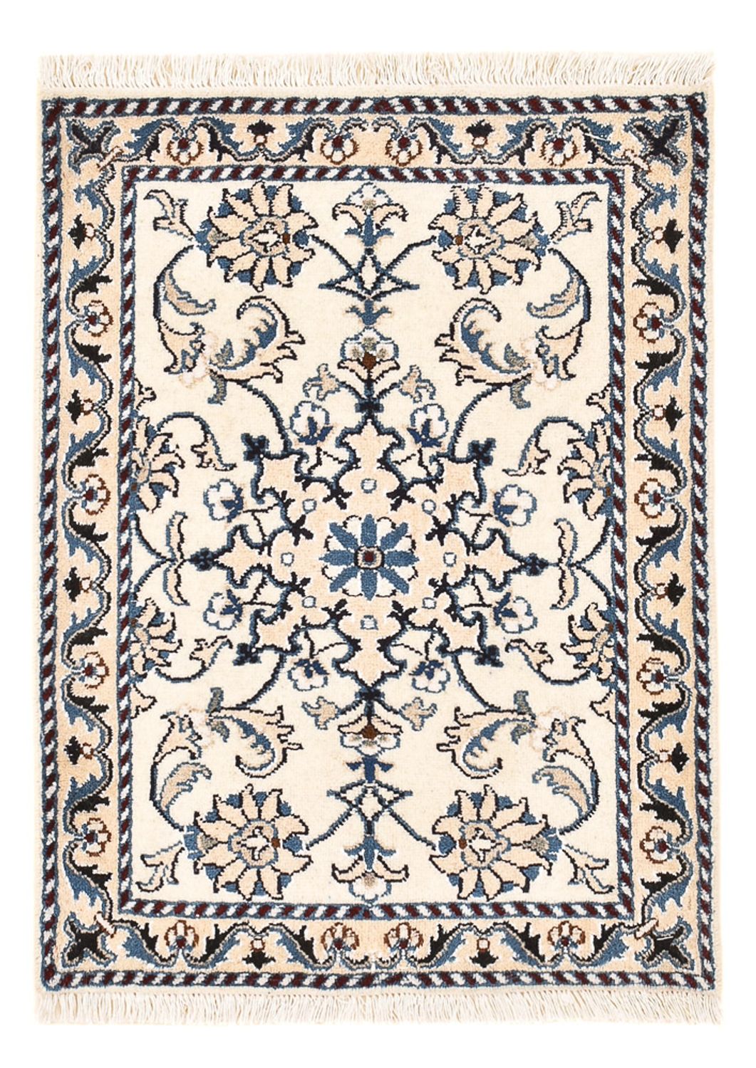 Tapis persan - Nain - 81 x 57 cm - crème