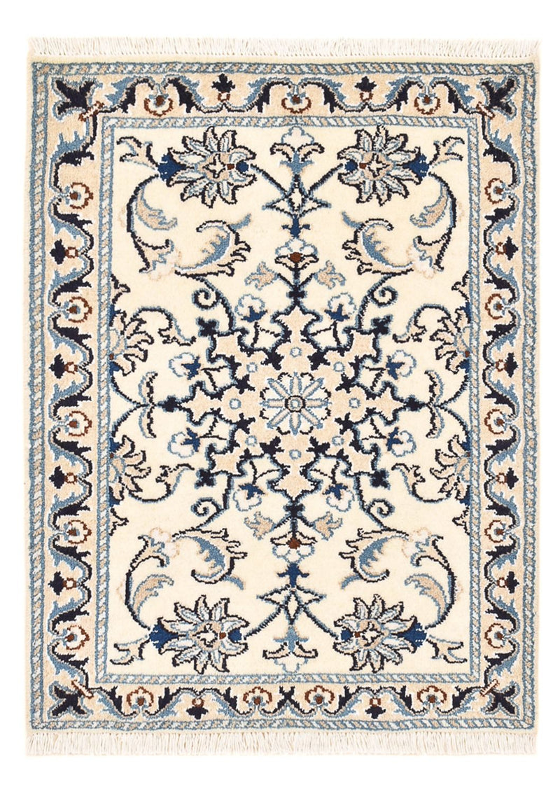 Tapis persan - Nain - 85 x 60 cm - crème