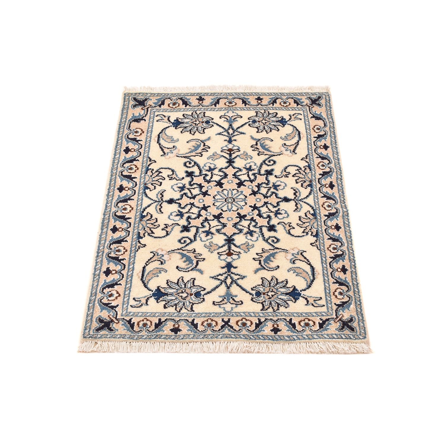 Tapis persan - Nain - 85 x 60 cm - crème