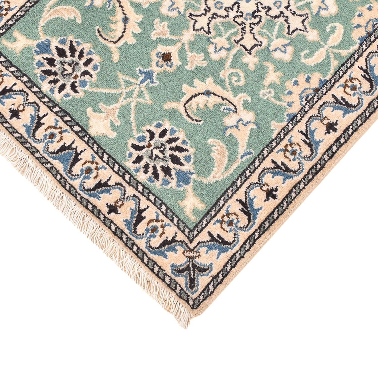 Tapis persan - Nain - 89 x 60 cm - vert clair