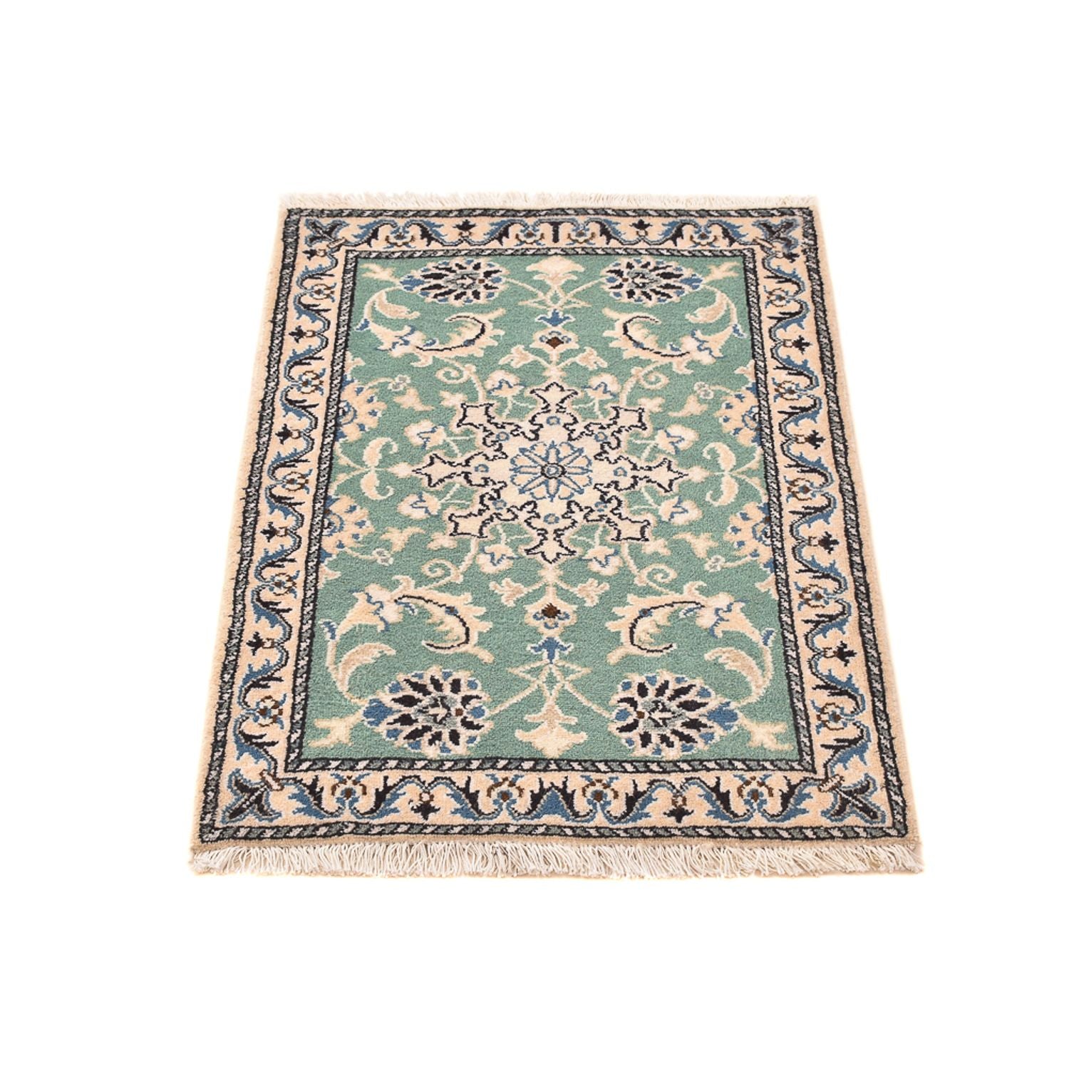 Tapis persan - Nain - 89 x 60 cm - vert clair