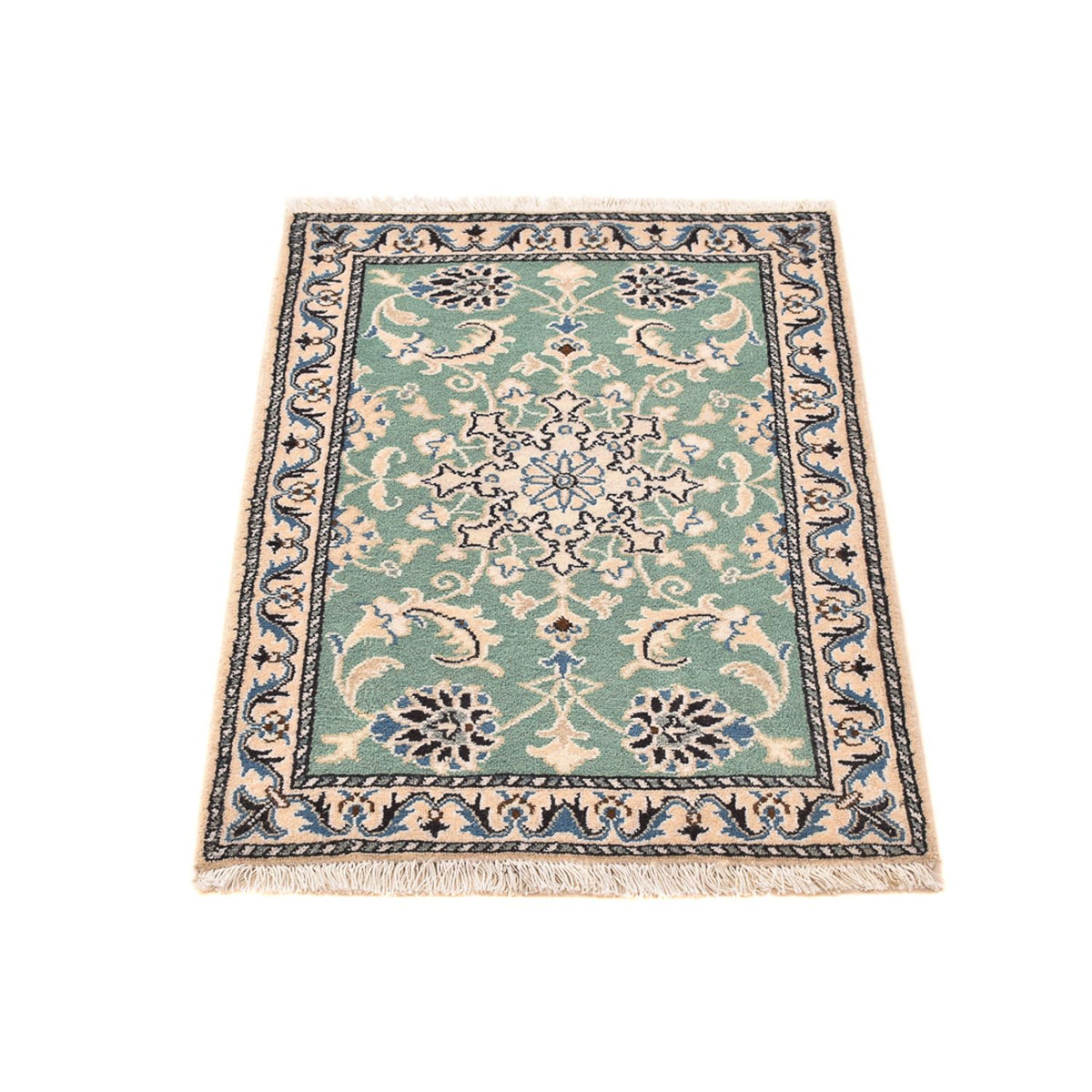 Tapis persan - Nain - 89 x 60 cm - vert clair