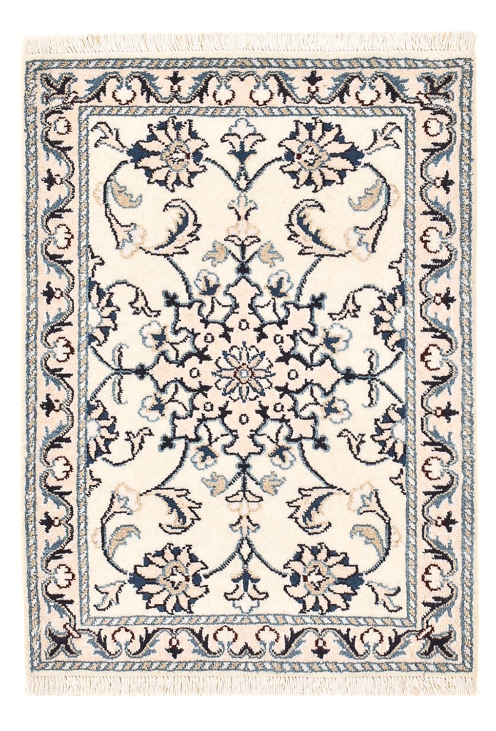 Tapis persan - Nain - 84 x 58 cm - crème