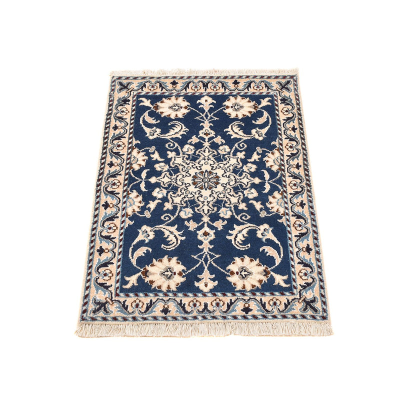 Tapis persan - Nain - 85 x 60 cm - bleu