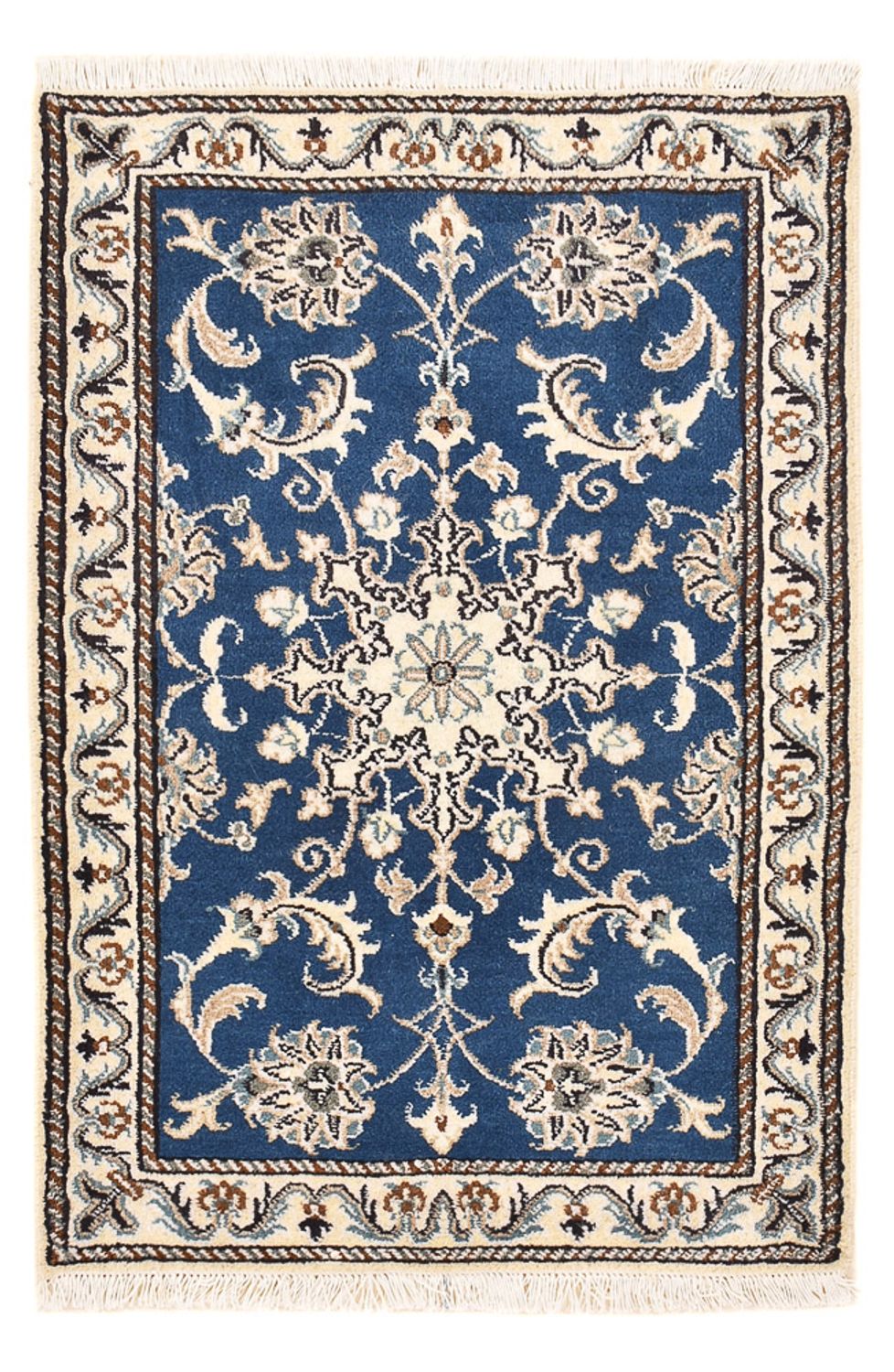 Tapis persan - Nain - 90 x 58 cm - bleu
