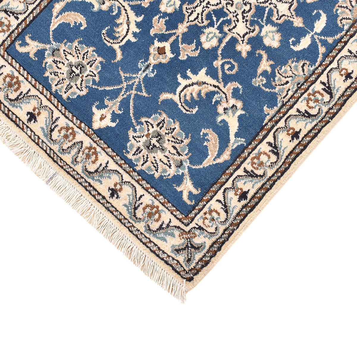 Tapis persan - Nain - 90 x 58 cm - bleu