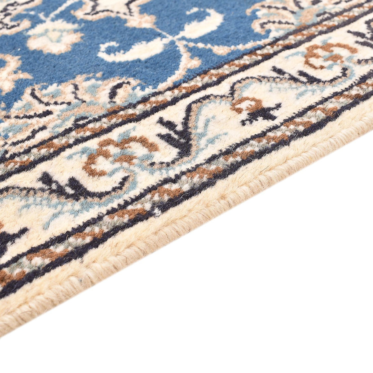 Tapis persan - Nain - 90 x 58 cm - bleu