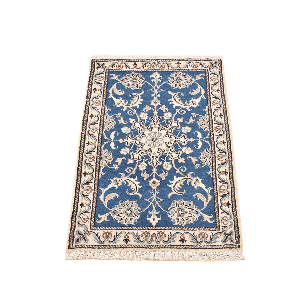 Tapis persan - Nain - 90 x 58 cm - bleu