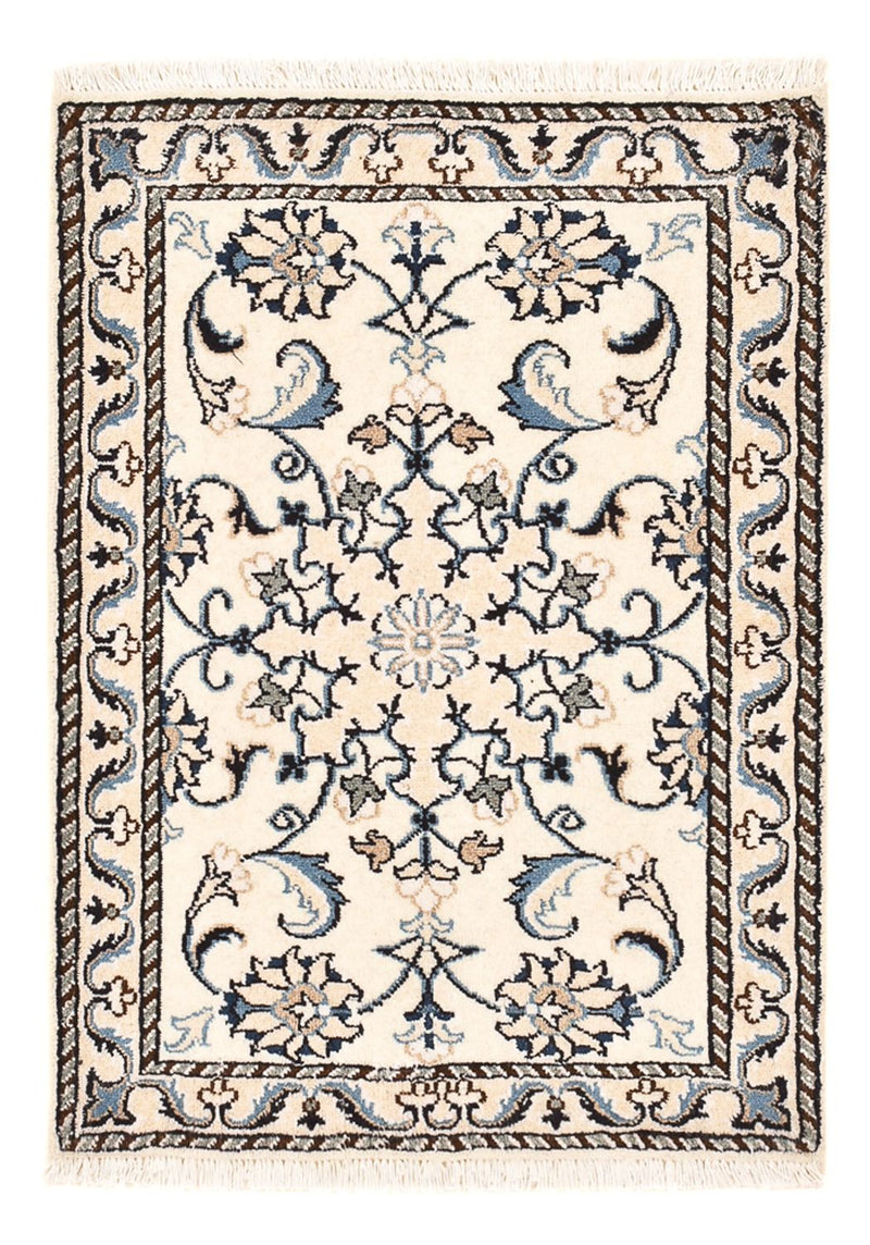 Tapis persan - Nain - 83 x 58 cm - crème